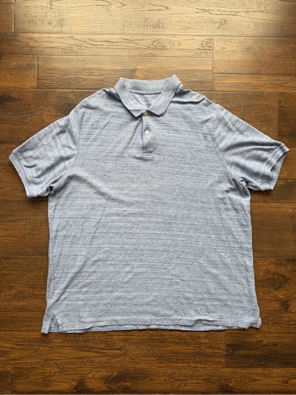 Hugo Boss HB3 Men's 3XLT Big & Tall Blue Heather Space Dye Cotton Polo Shirt